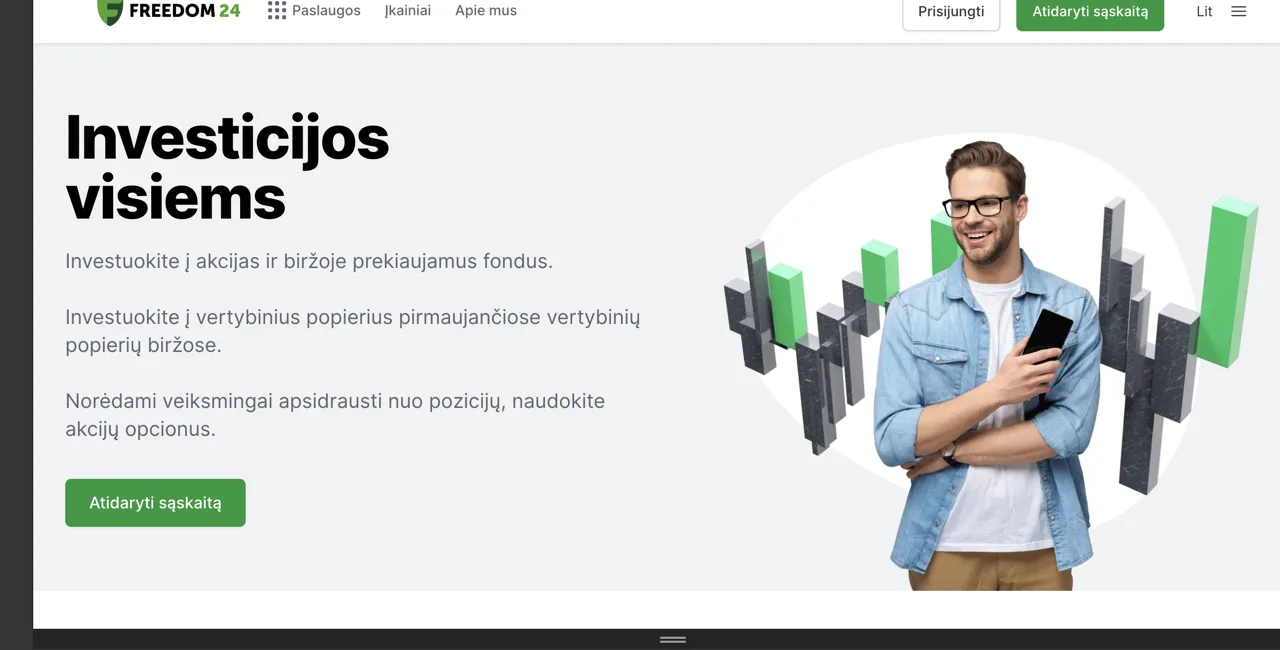 Freedom24 LT pagrindinis puslapis - Investicijos visiems